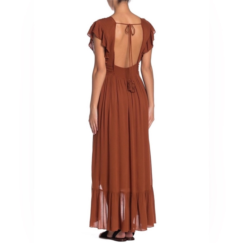 Free People Ada Flutter Sleeve Open Back Dress - image 2